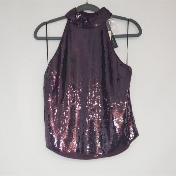 NWT Joie Lei Lei Sequined Sleeveless Halter Top Size S - Picture 3 of 12